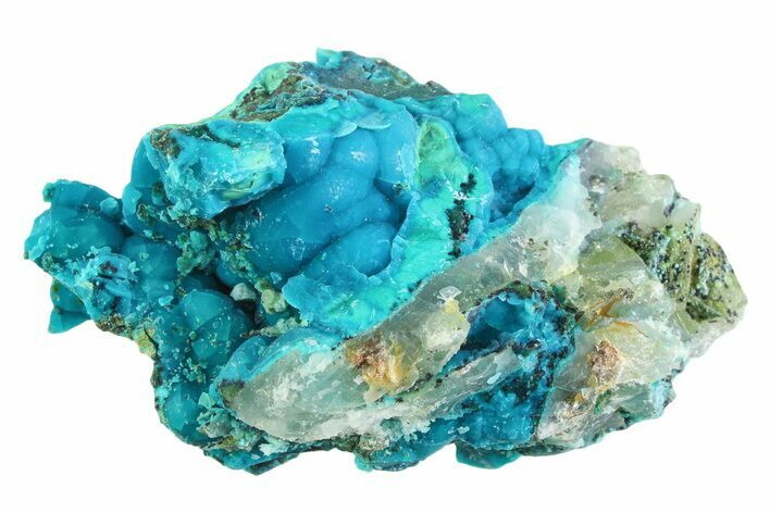Vibrant Teal Chrysocolla Formation - Peru #358669